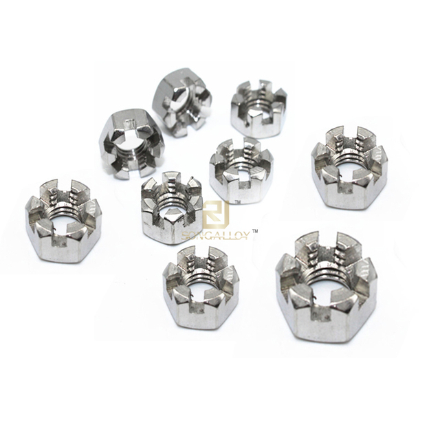 Métrico DIN 935 Hexagon Slotted Castle Nuts