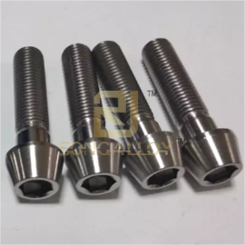 DIN912 TAP Hexagon Socket Tornillos de titanio con tapa cónica